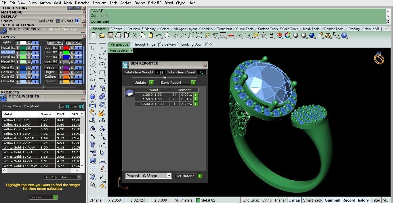 women ring 3D print model_3
