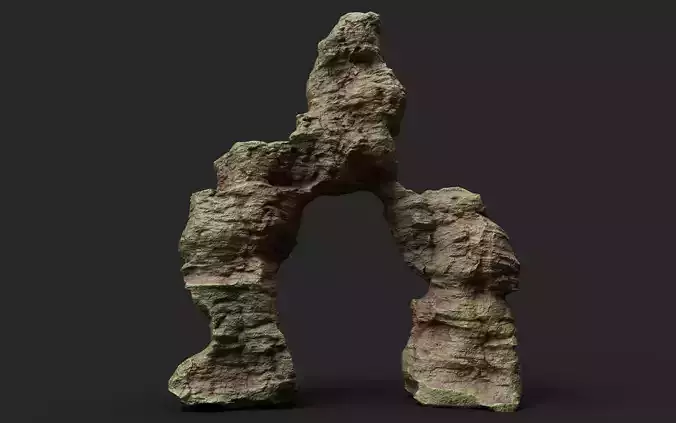 Desert Cliff 21-4 Low-poly 3D model