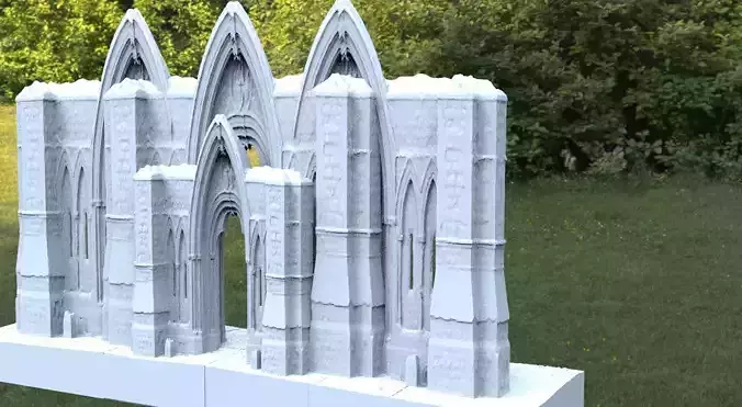 Archway abbey fantasy arch 3D