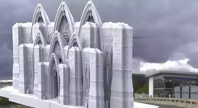 Archway abbey huge arch 3D