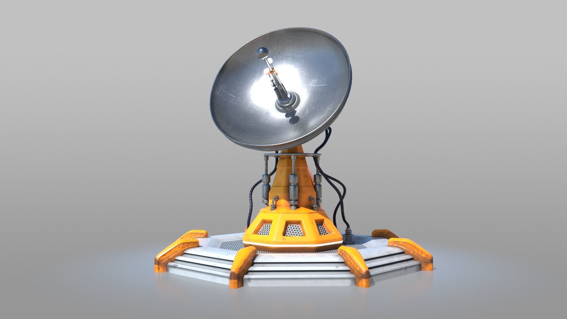 Scifi locator Low-poly 3D model_2