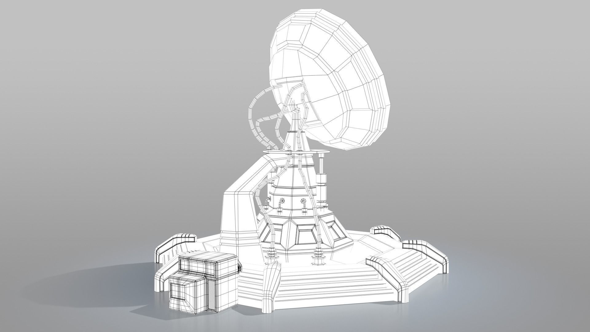 Scifi locator Low-poly 3D model_14