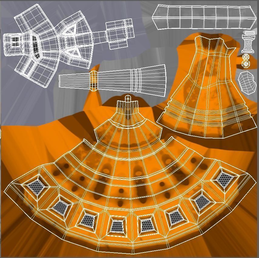 Scifi locator Low-poly 3D model_17