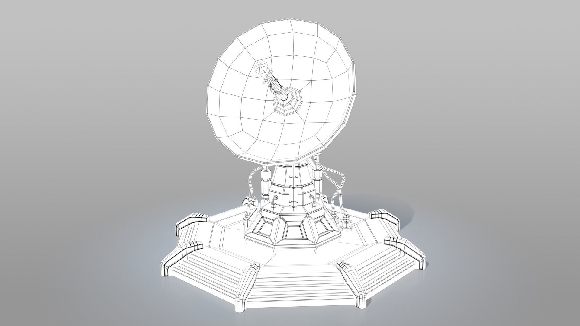 Scifi locator Low-poly 3D model_12