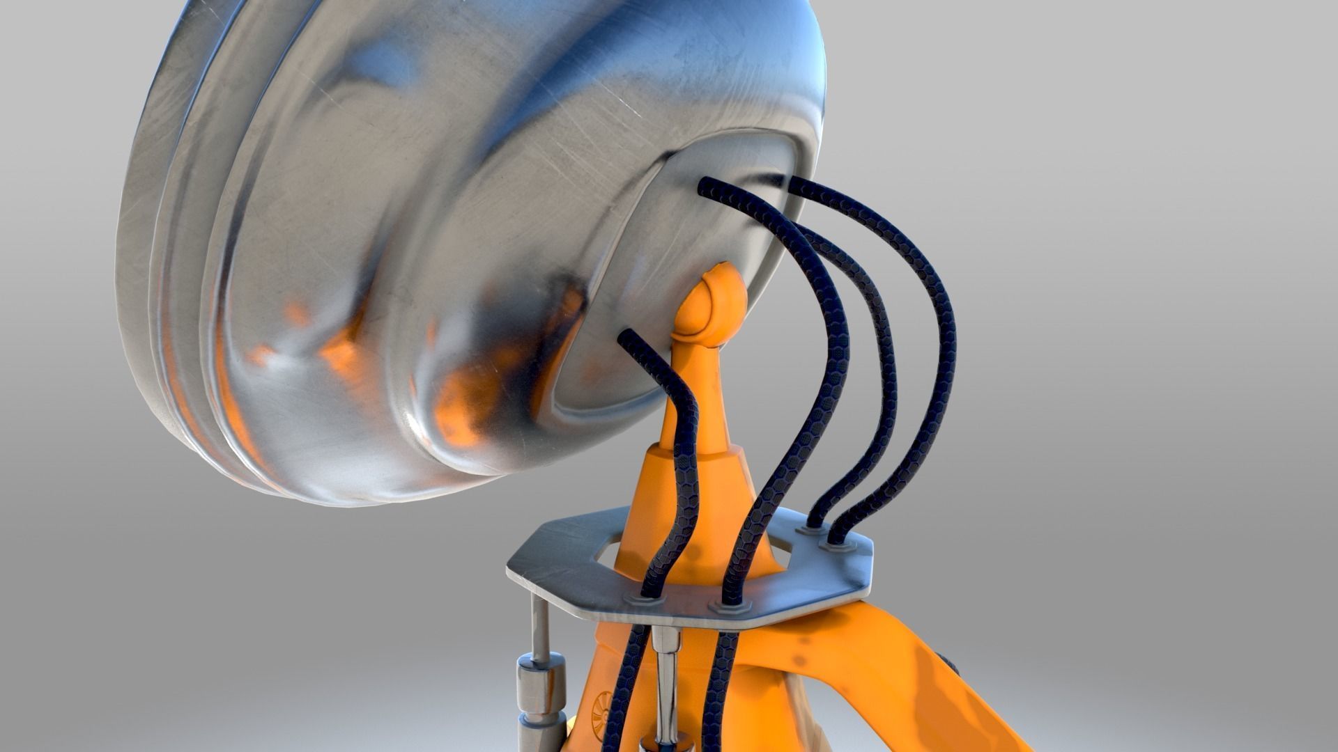 Scifi locator Low-poly 3D model_10