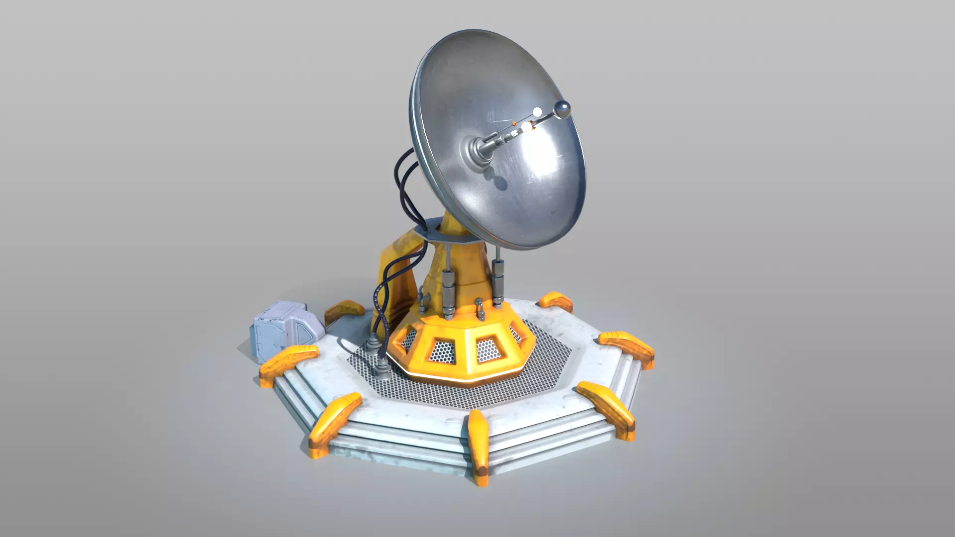 Scifi locator Low-poly 3D model_0