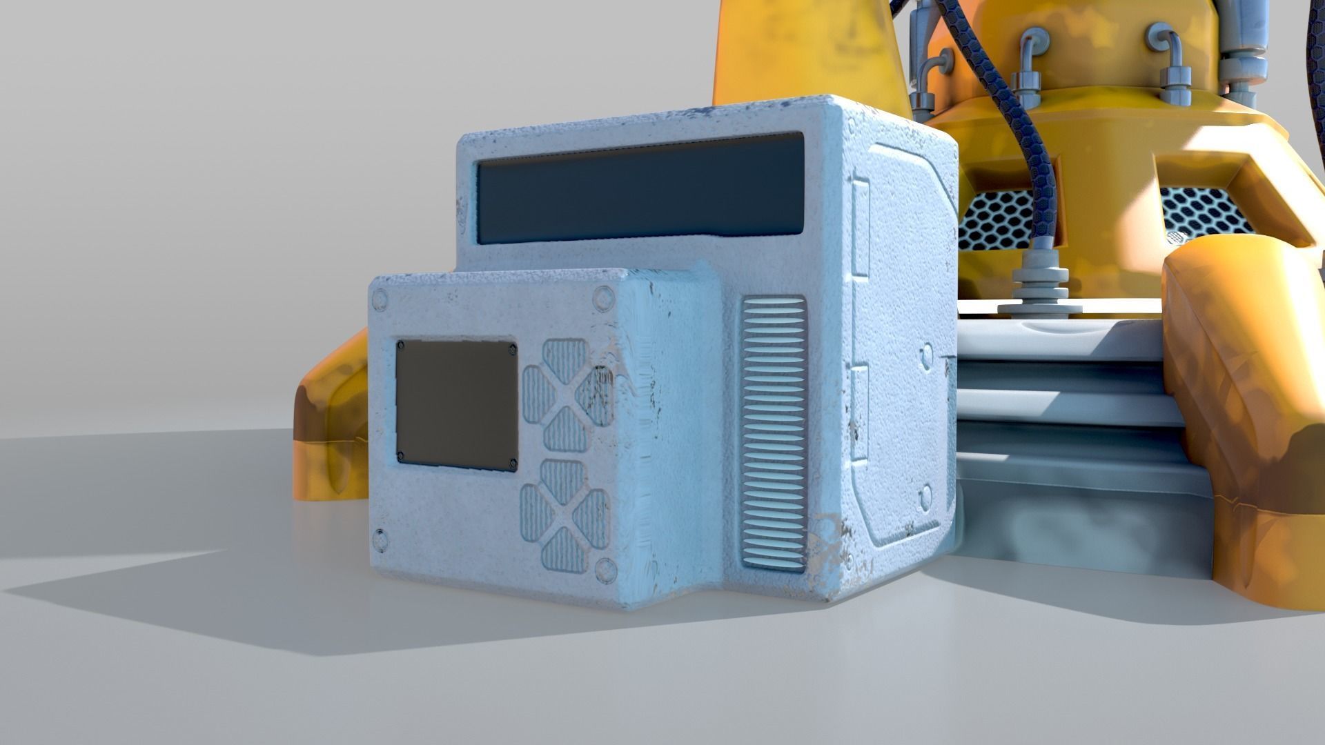 Scifi locator Low-poly 3D model_11