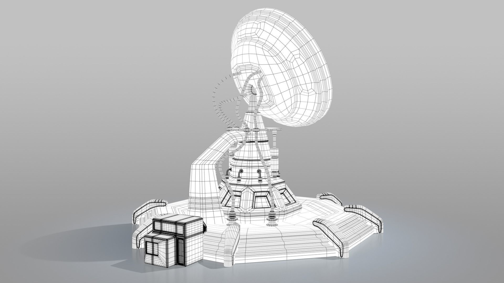 Scifi locator Low-poly 3D model_15
