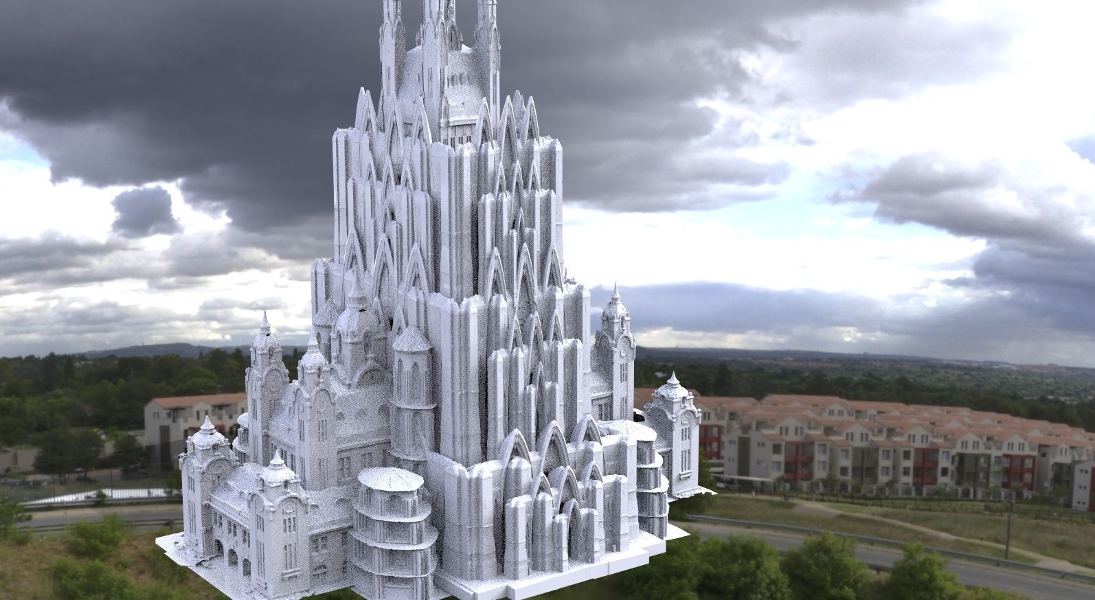 Fantasy architecture Mines of Moria influenced 3D model_1