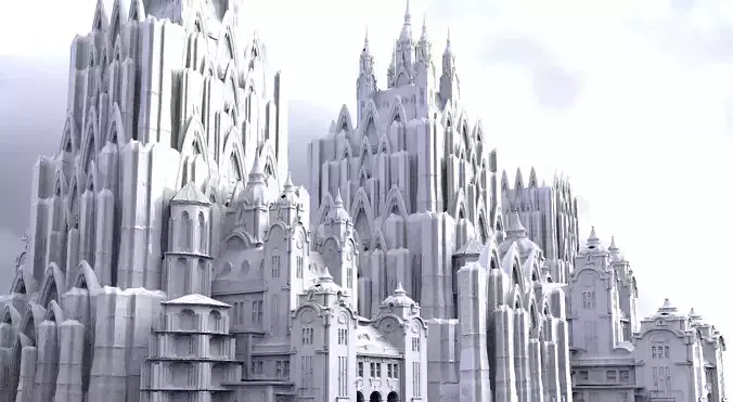 Mines of Moria Dwarf Architecture Kitbash 3D model