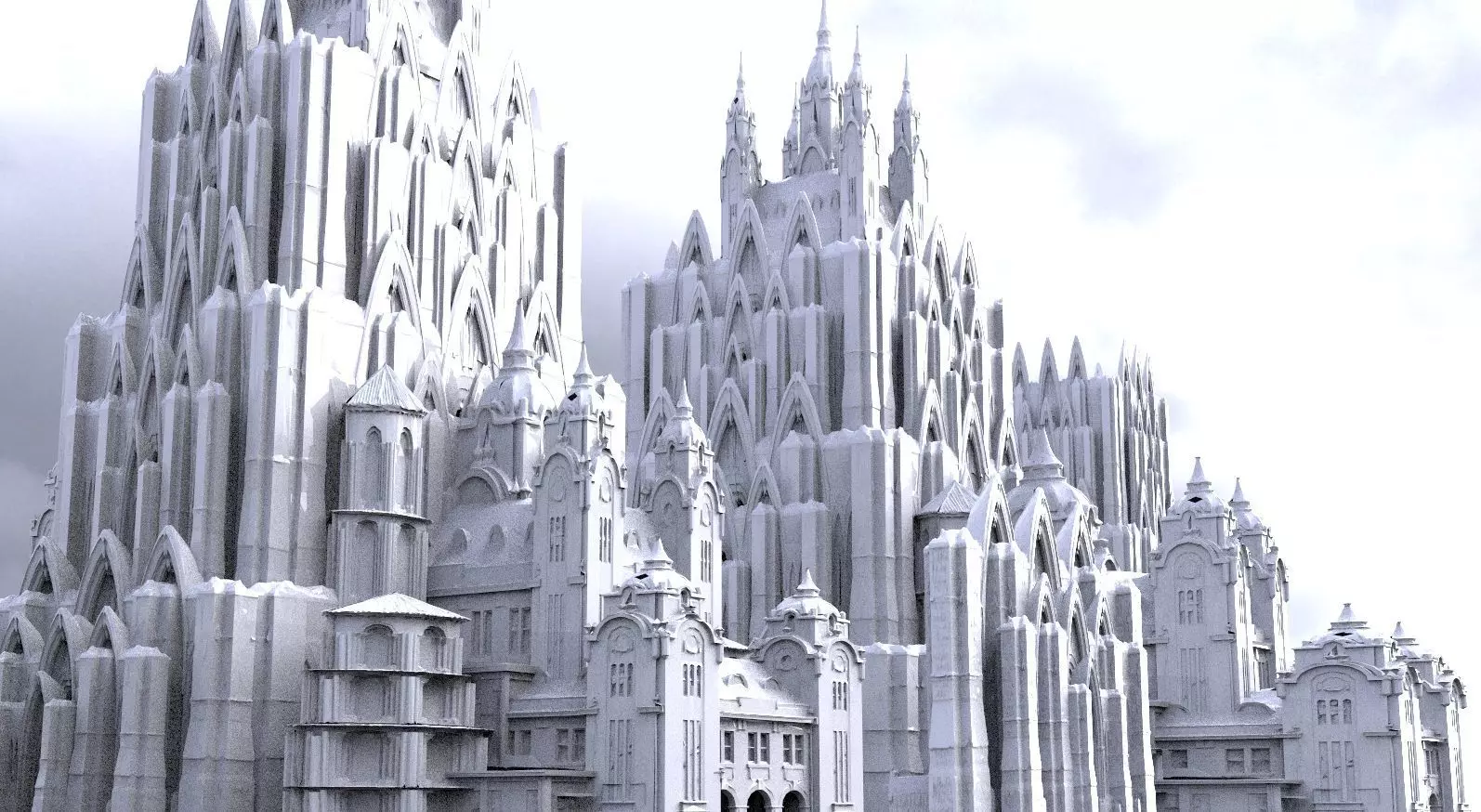 Mines of Moria Dwarf Architecture Kitbash 3D model_0