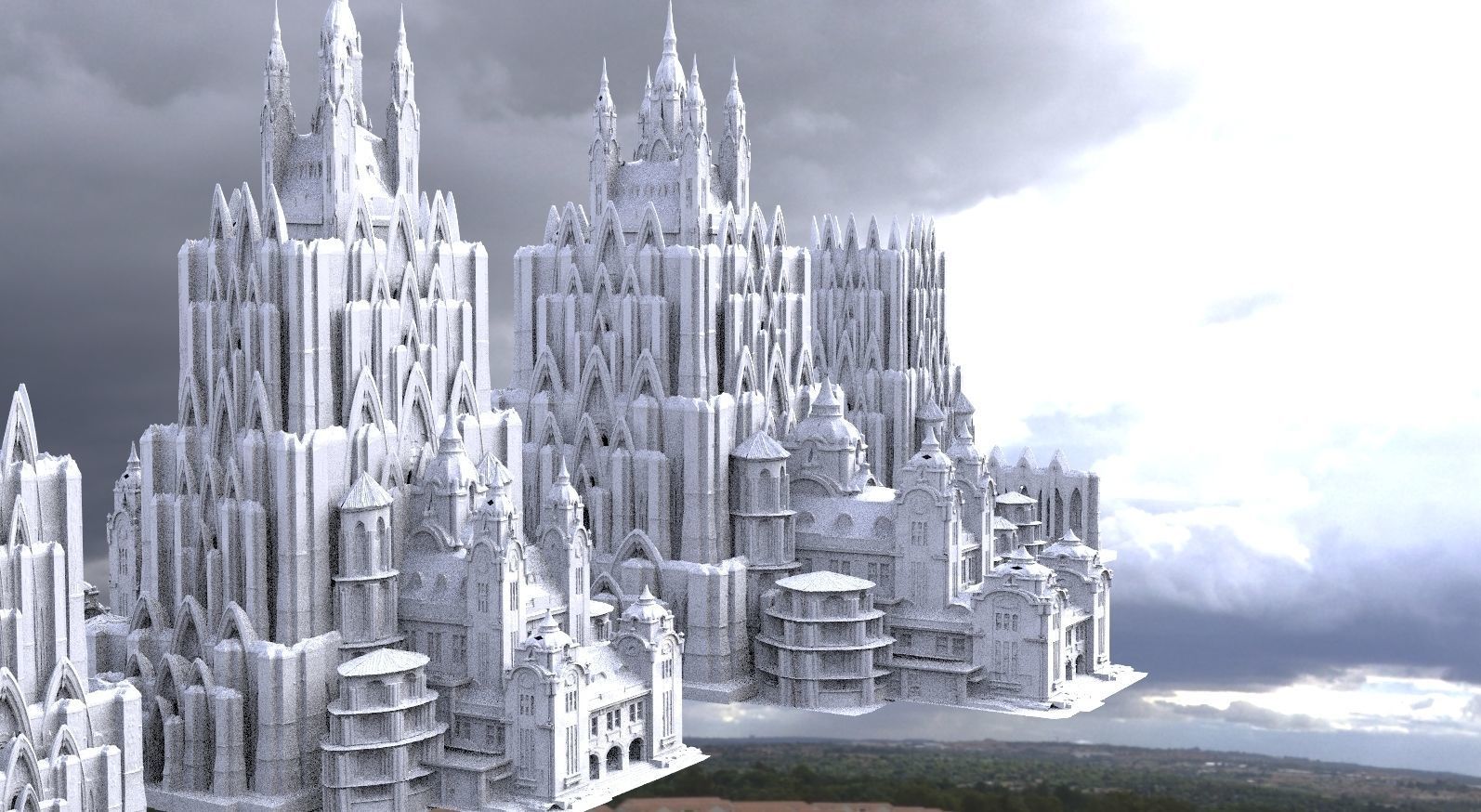 Mines of Moria Dwarf Architecture Kitbash 3D model_6