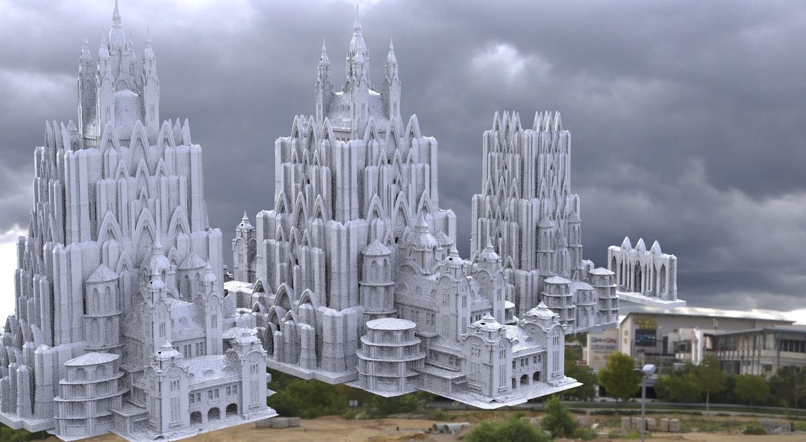 Mines of Moria Dwarf Architecture Kitbash 3D model_4