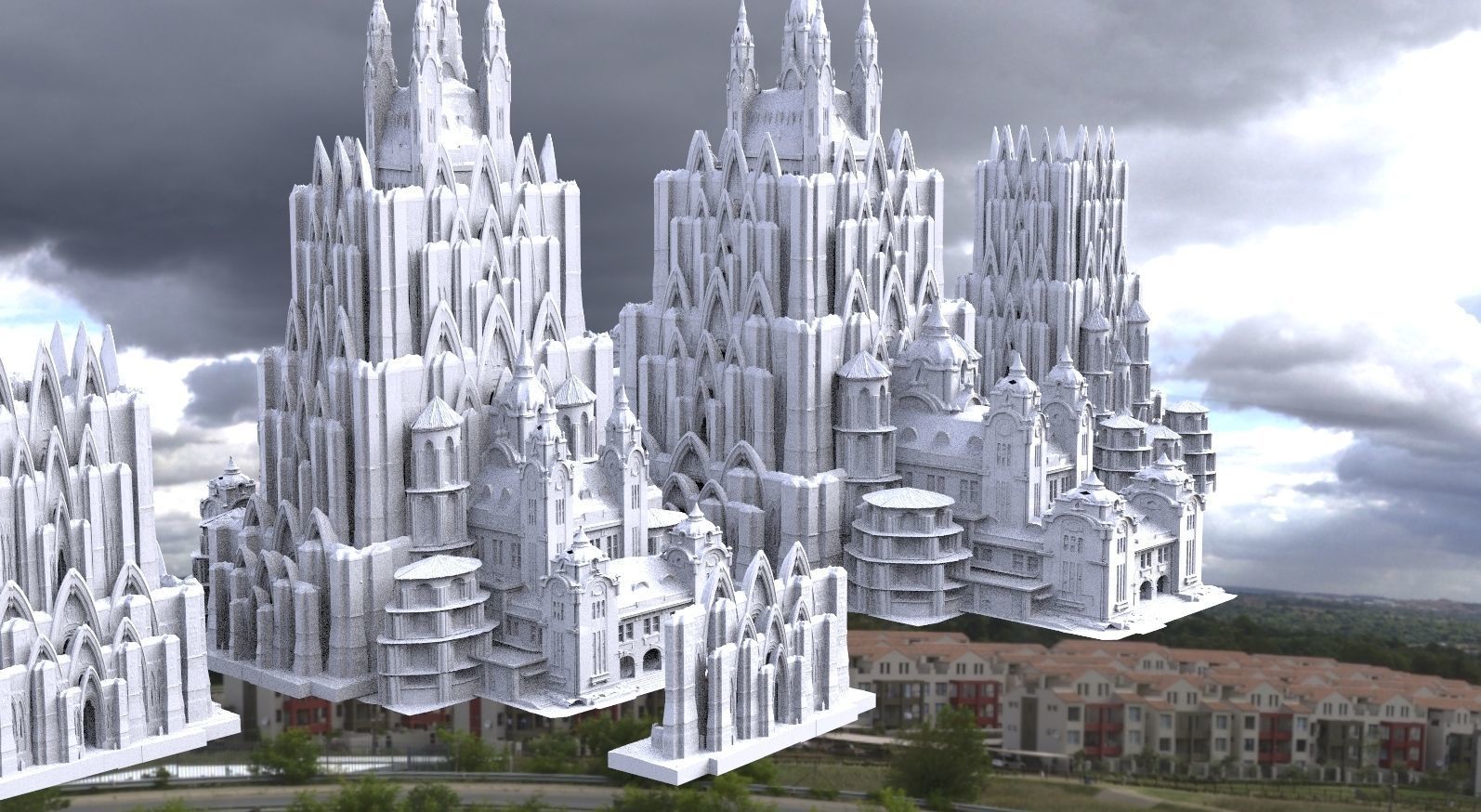 Mines of Moria Dwarf Architecture Kitbash 3D model_8