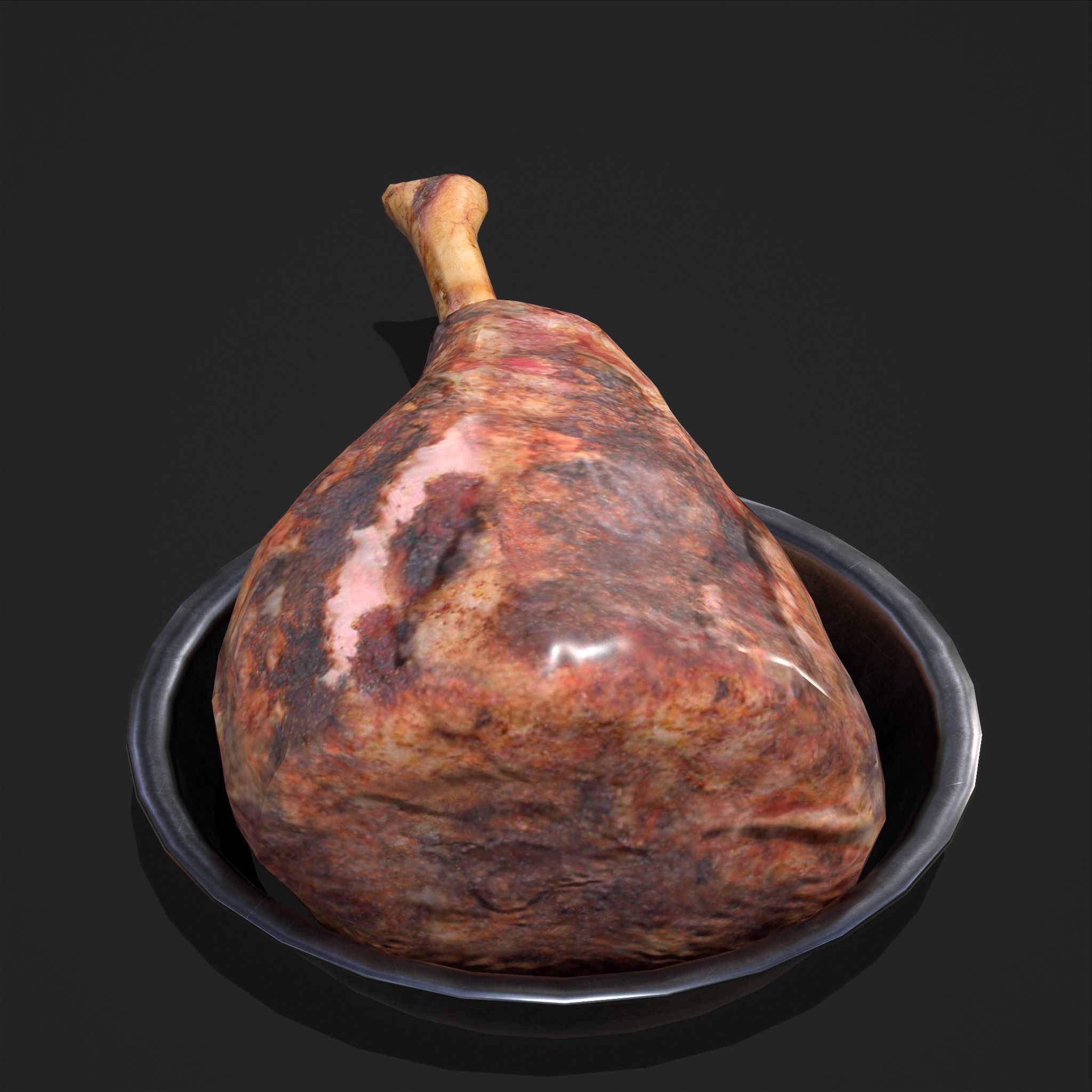 Meat on Bone Low-poly 3D model_24