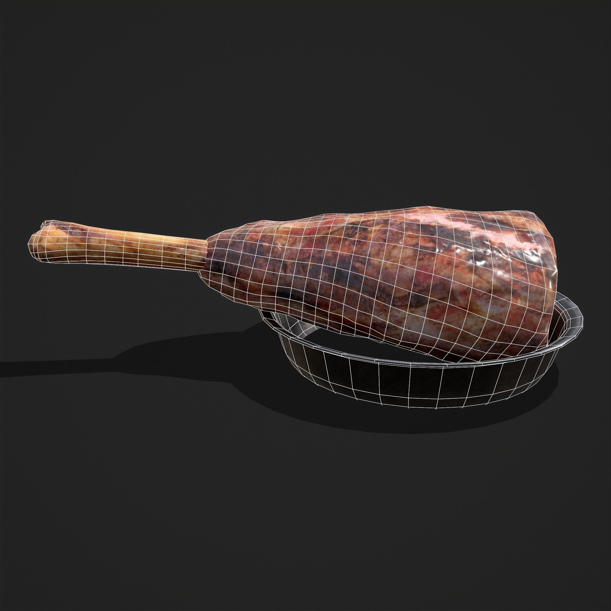 Meat on Bone Low-poly 3D model_14