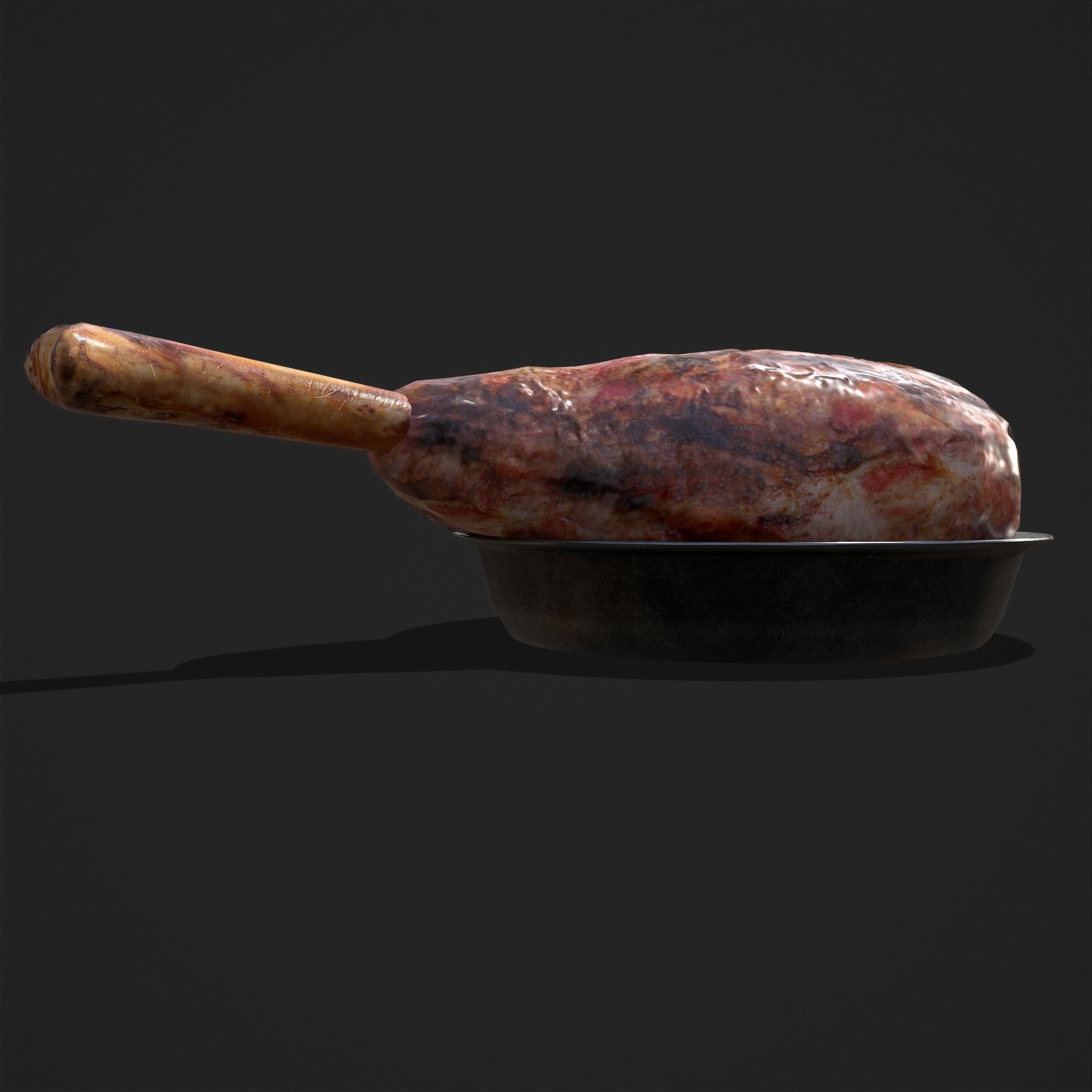 Meat on Bone Low-poly 3D model_17