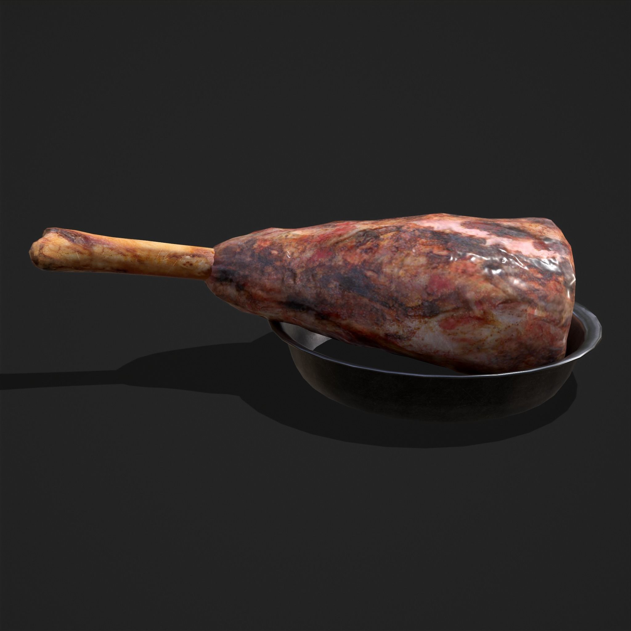 Meat on Bone Low-poly 3D model_13