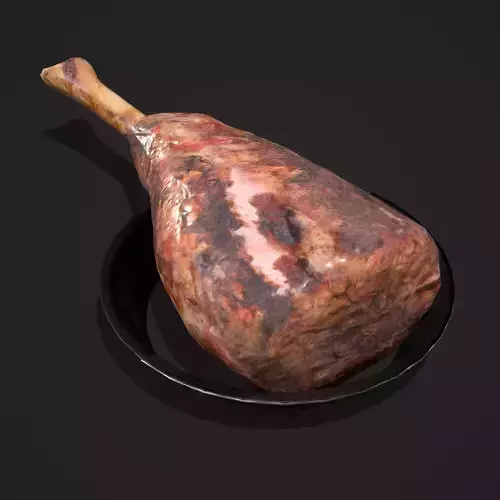 Meat on Bone Low-poly 3D model
