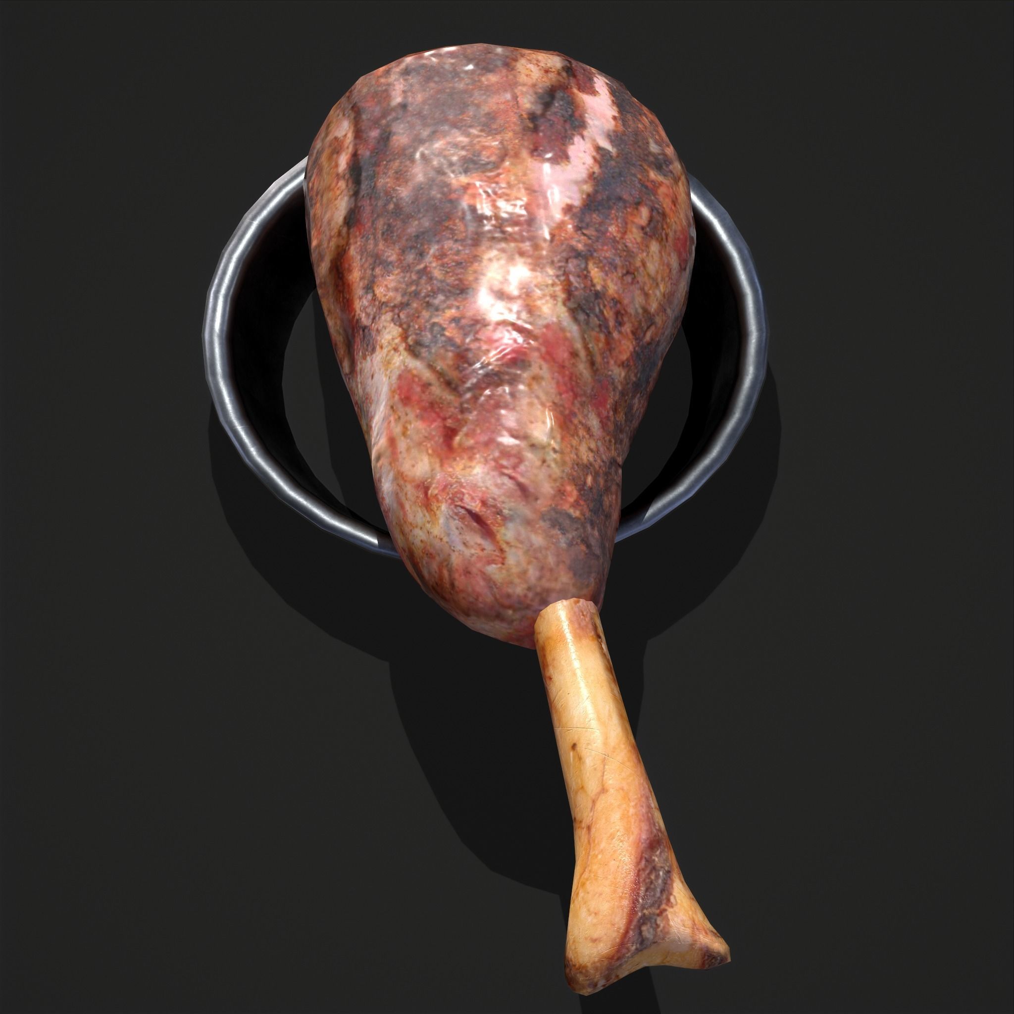 Meat on Bone Low-poly 3D model_18