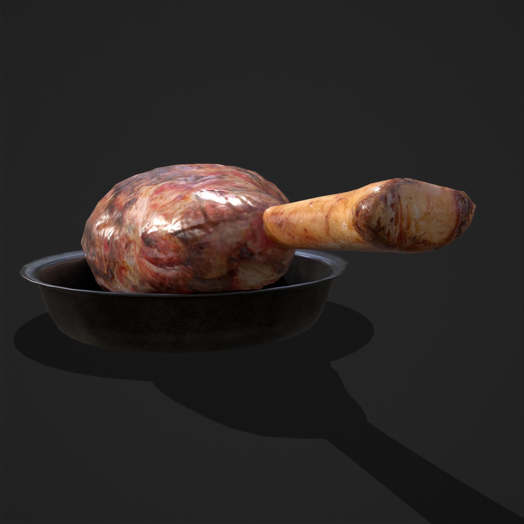 Meat on Bone Low-poly 3D model_20