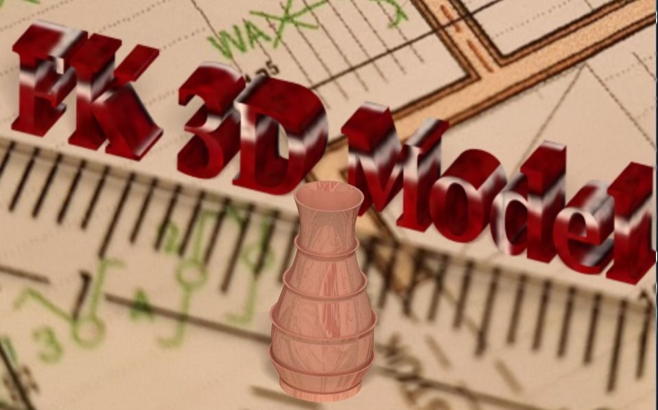 Flower Vase 3D print model_3