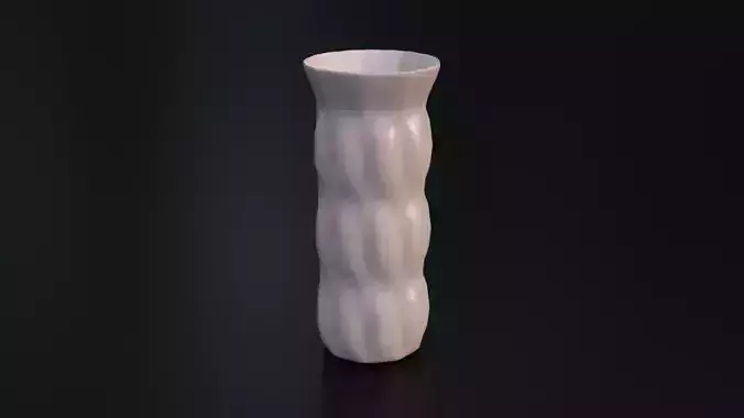 Low poly and high poly vase for designs and interior