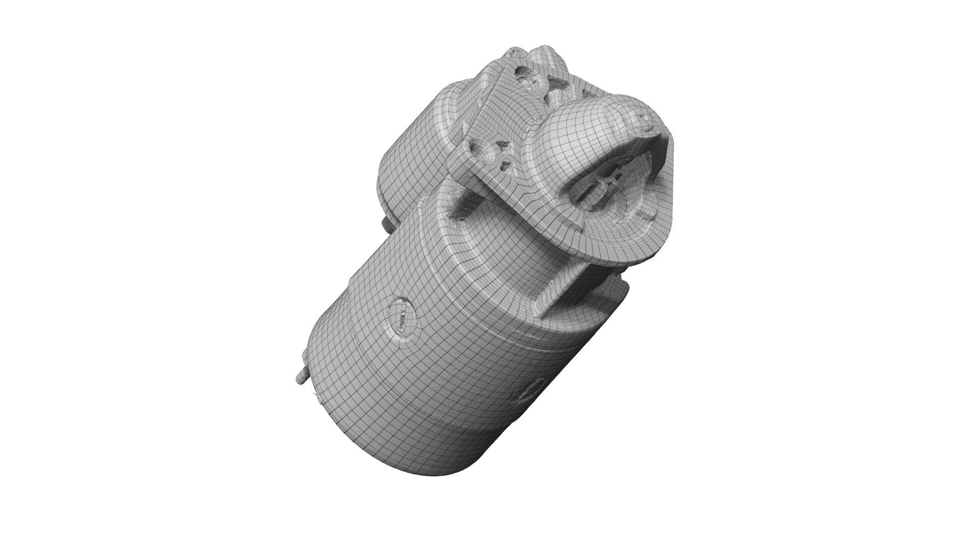 Rusty Starter Motor Raw Scanned 3D model_8