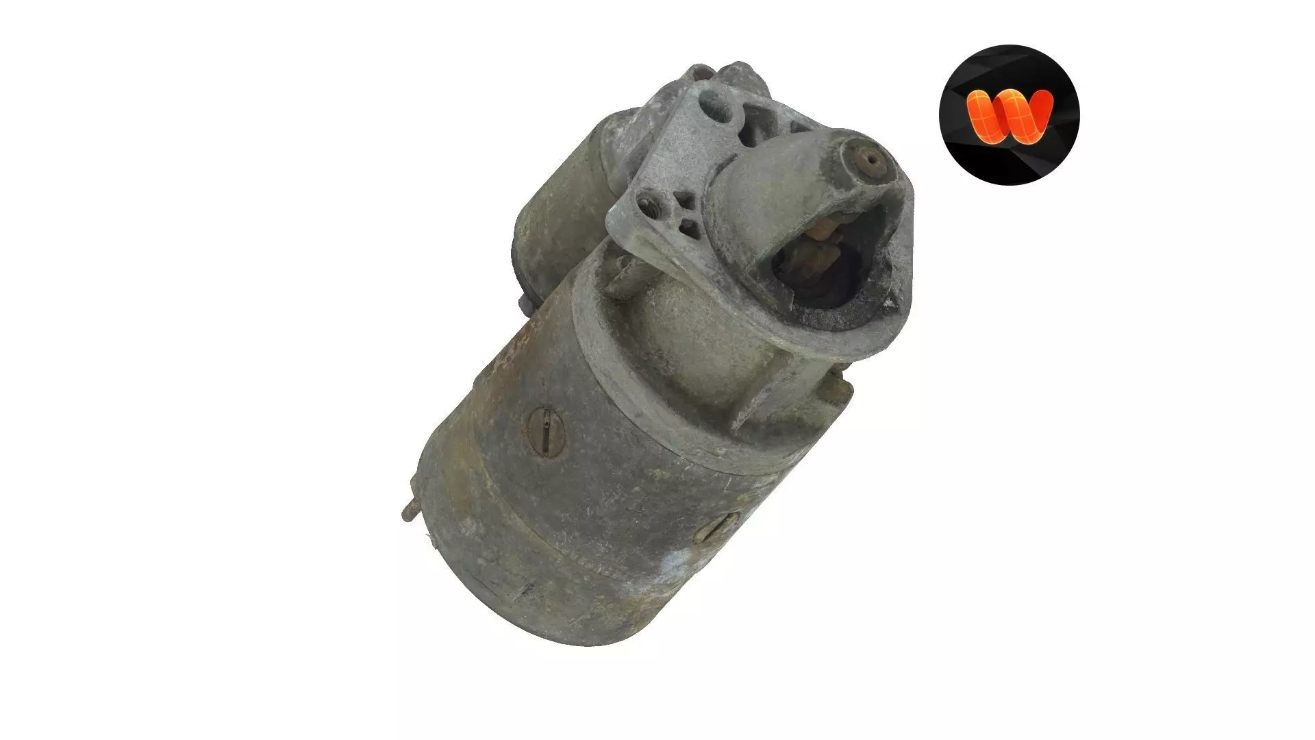 Rusty Starter Motor Raw Scanned 3D model_0