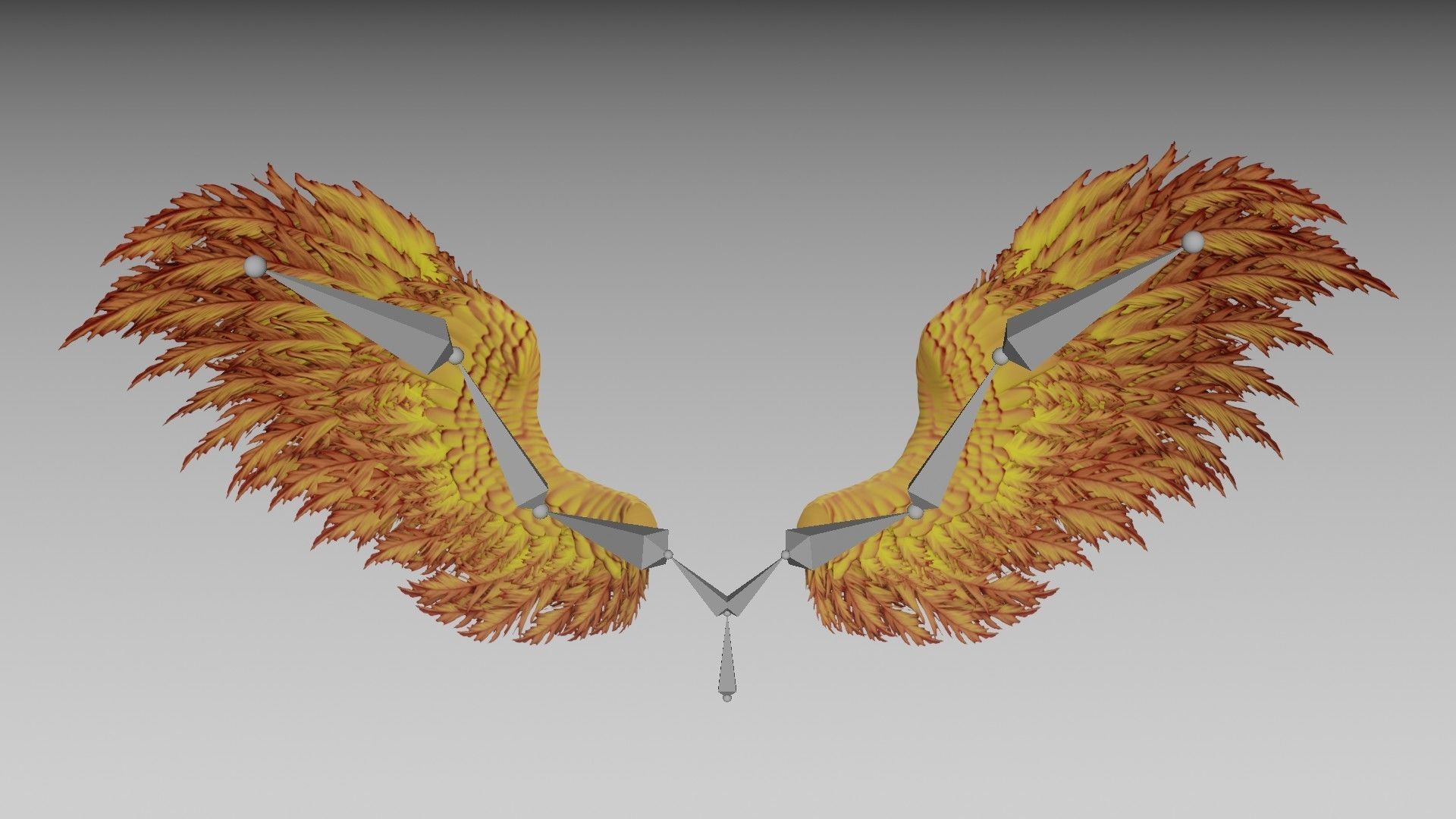 Phoenix wings - Alas Fenix 3D Low-poly 3D model_12