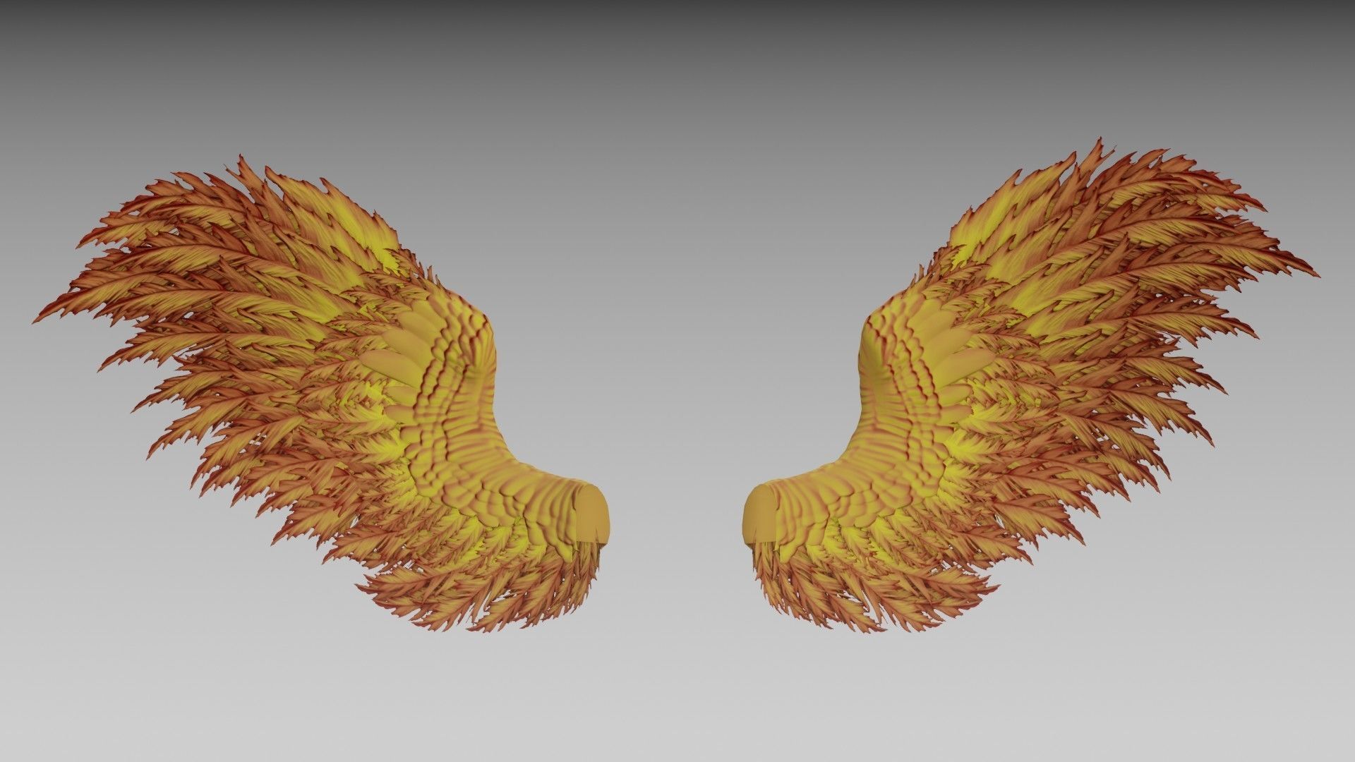 Phoenix wings - Alas Fenix 3D Low-poly 3D model_3
