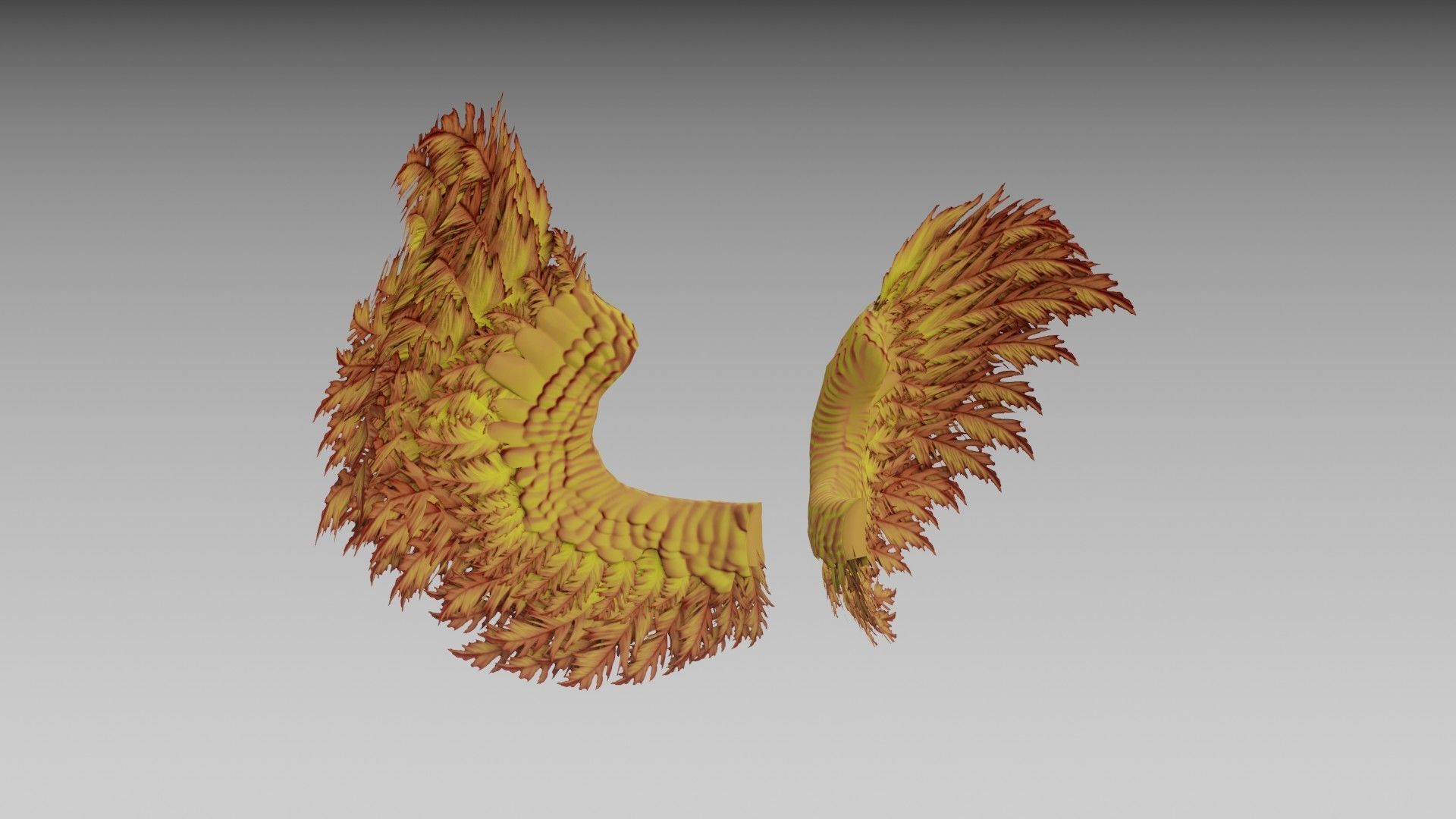 Phoenix wings - Alas Fenix 3D Low-poly 3D model_10