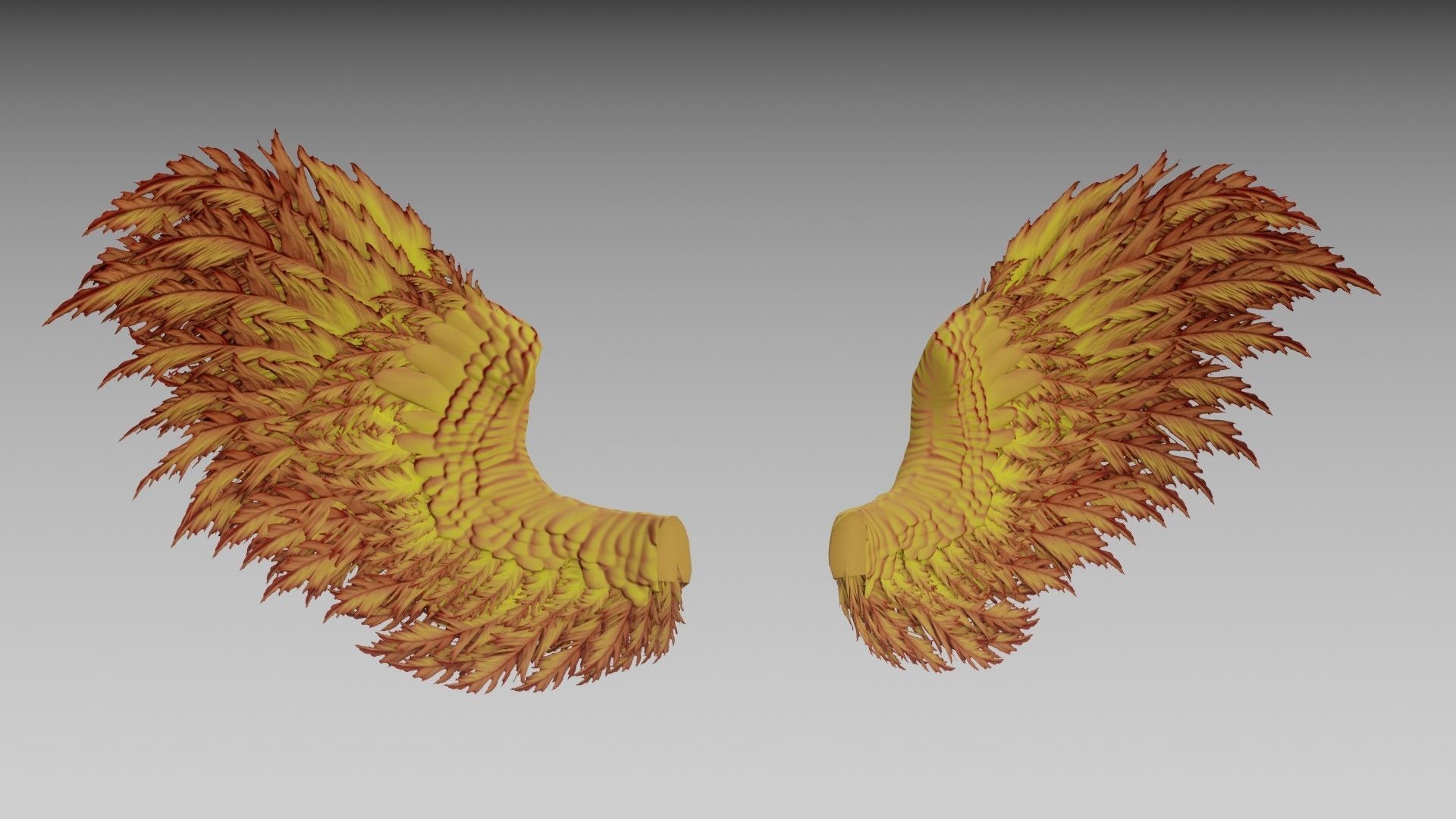 Phoenix wings - Alas Fenix 3D Low-poly 3D model_2