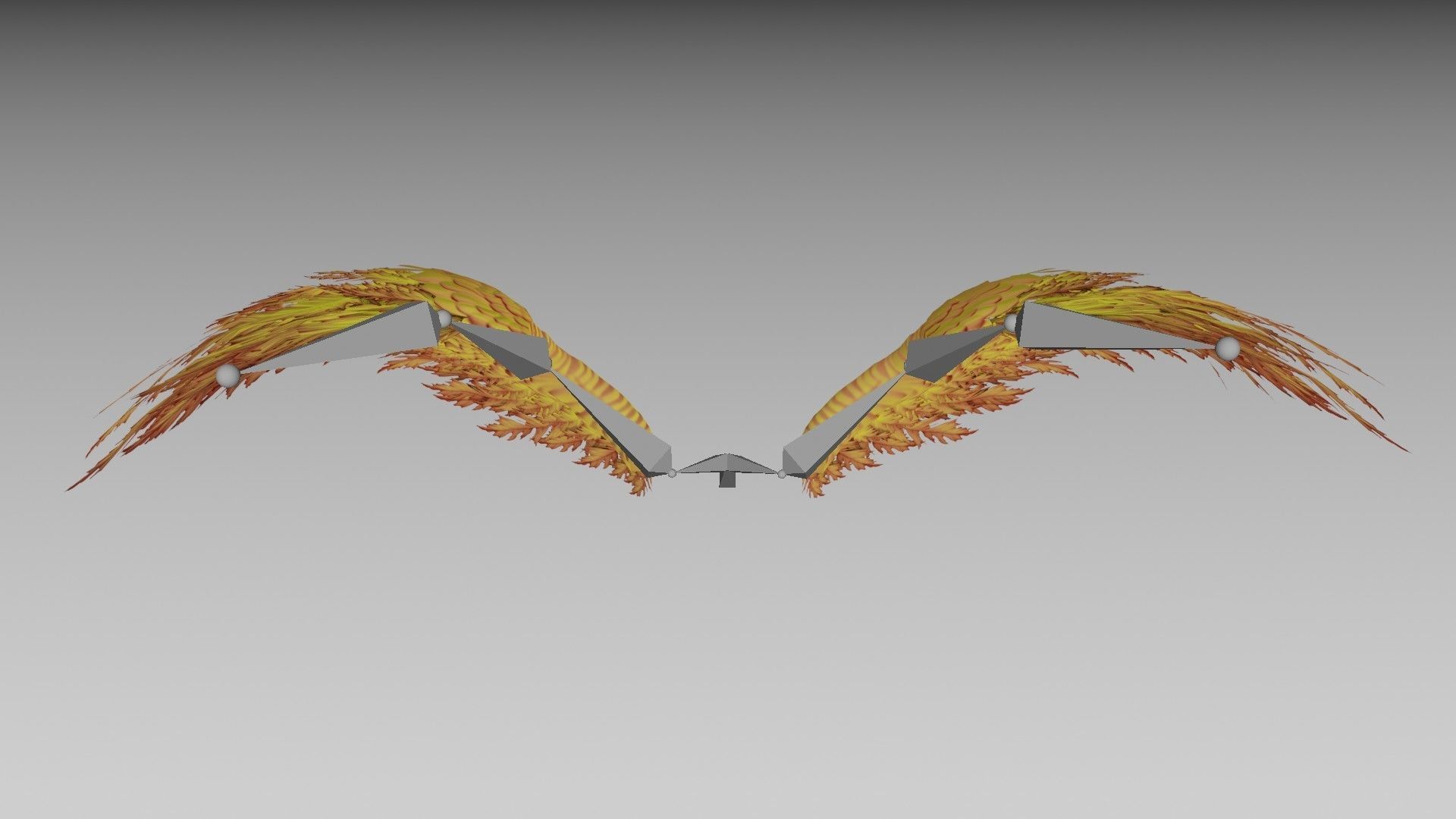 Phoenix wings - Alas Fenix 3D Low-poly 3D model_13