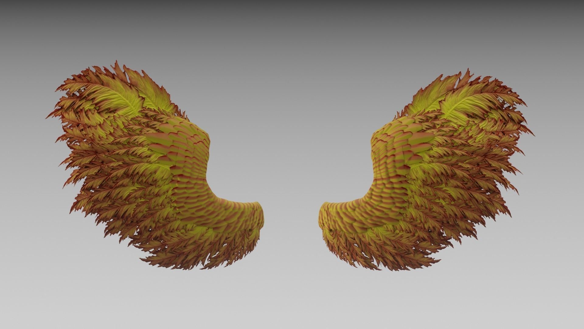 Phoenix wings - Alas Fenix 3D Low-poly 3D model_6