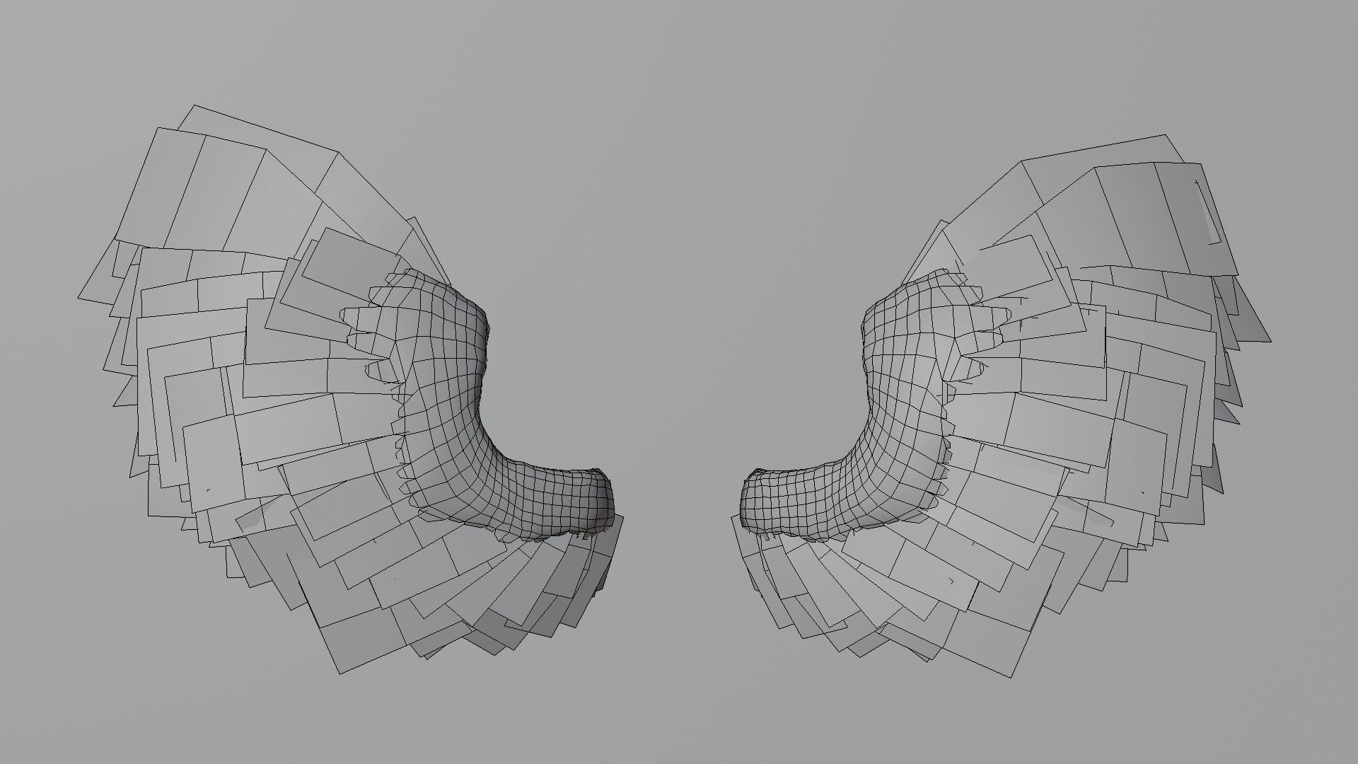 Phoenix wings - Alas Fenix 3D Low-poly 3D model_9