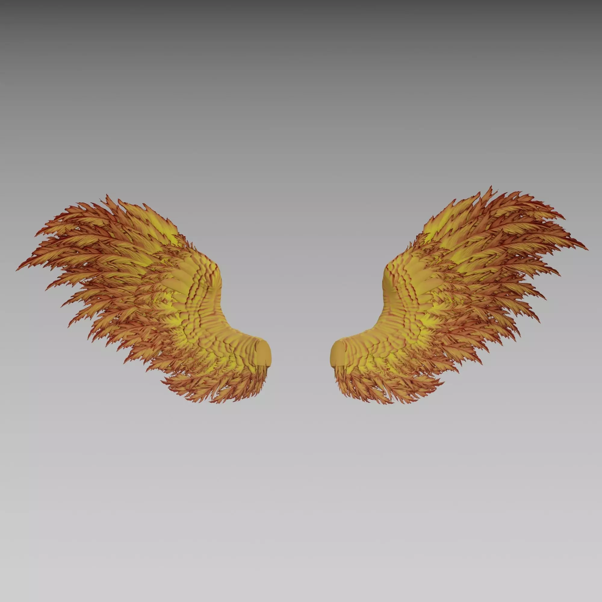 Phoenix wings - Alas Fenix 3D Low-poly 3D model_0