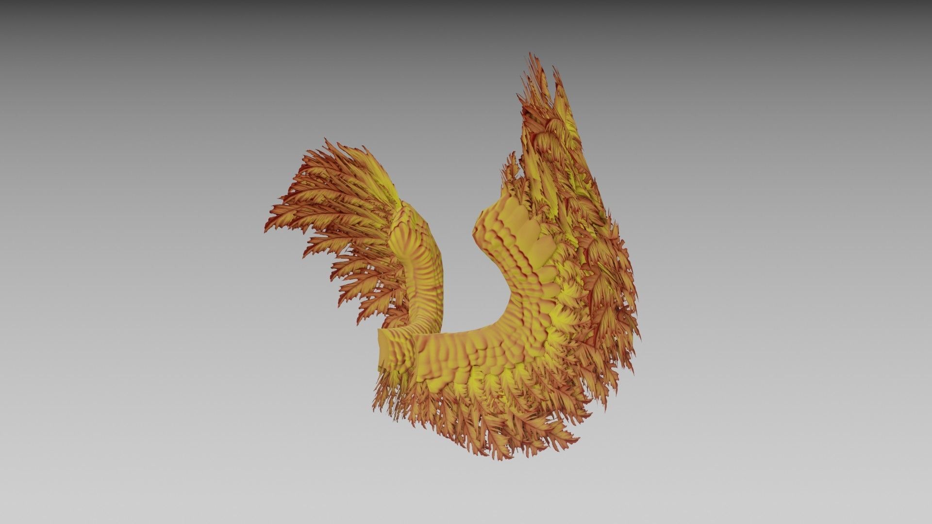 Phoenix wings - Alas Fenix 3D Low-poly 3D model_4