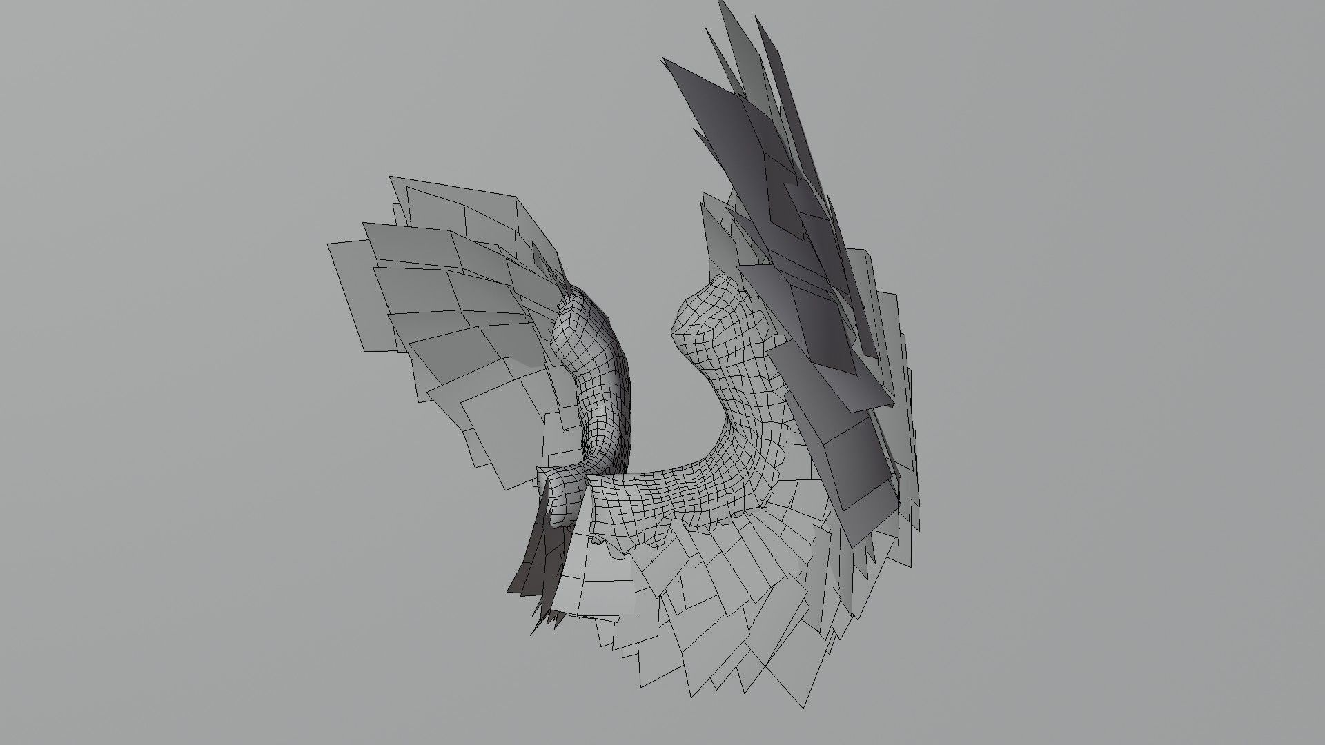 Phoenix wings - Alas Fenix 3D Low-poly 3D model_8