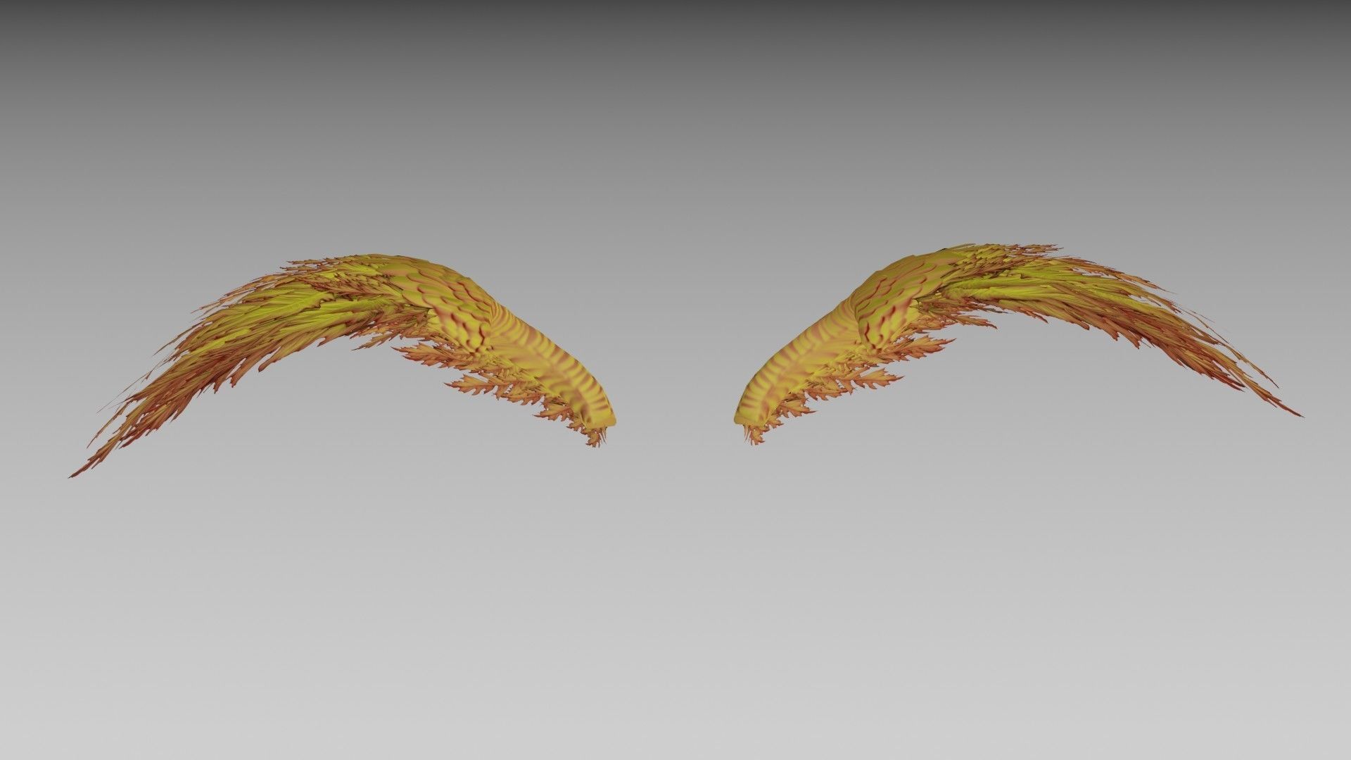 Phoenix wings - Alas Fenix 3D Low-poly 3D model_7