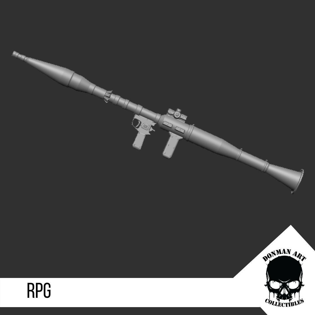 RPG for 6 inch action figures  3D print model_3