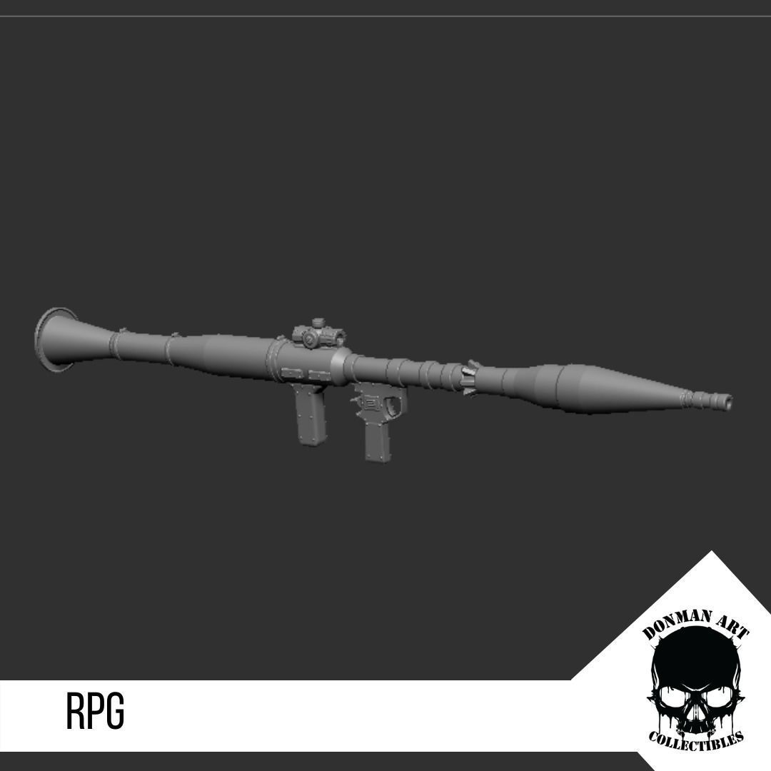 RPG for 6 inch action figures  3D print model_19