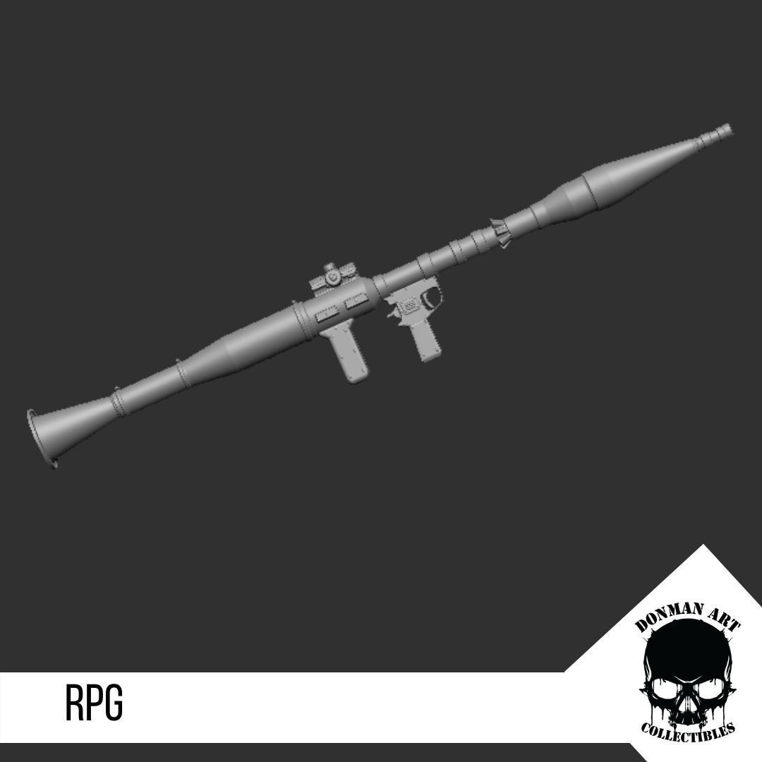 RPG for 6 inch action figures  3D print model_4