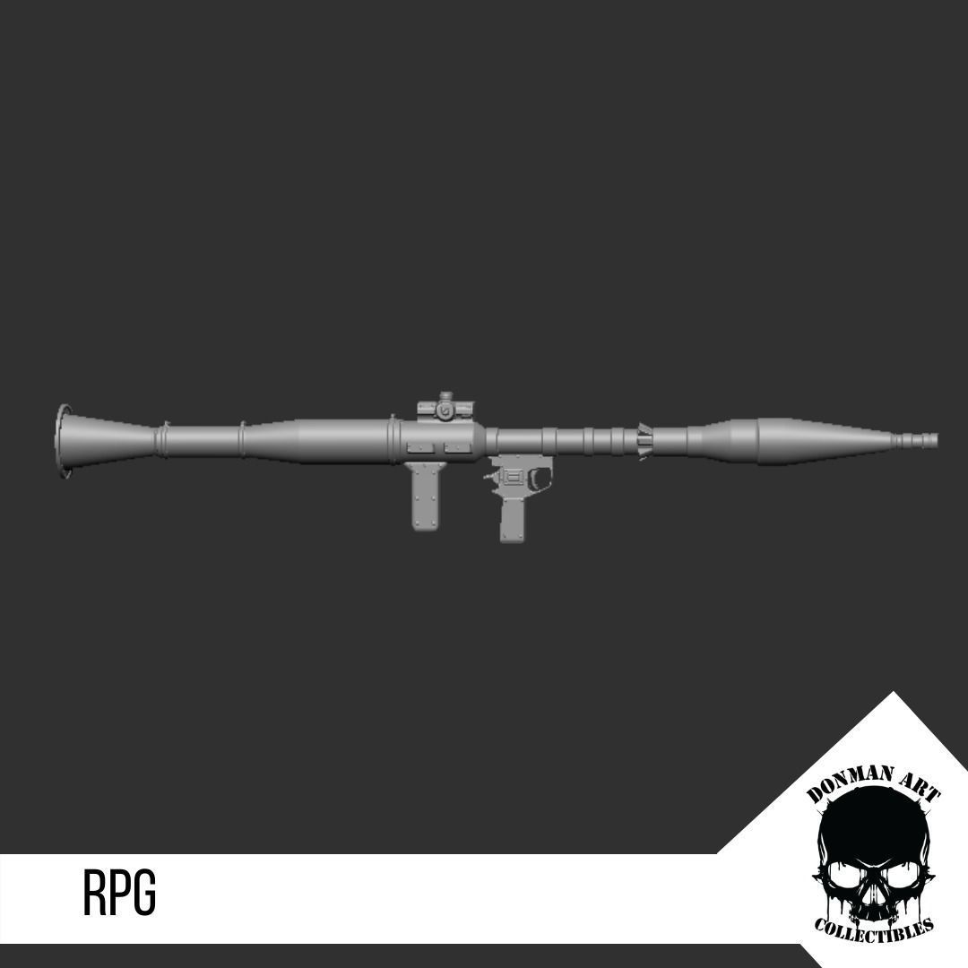 RPG for 6 inch action figures  3D print model_17