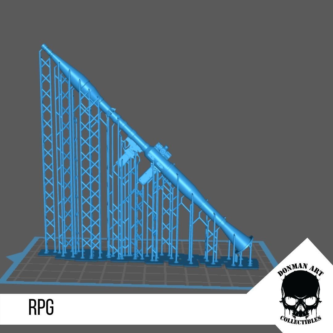 RPG for 6 inch action figures  3D print model_13