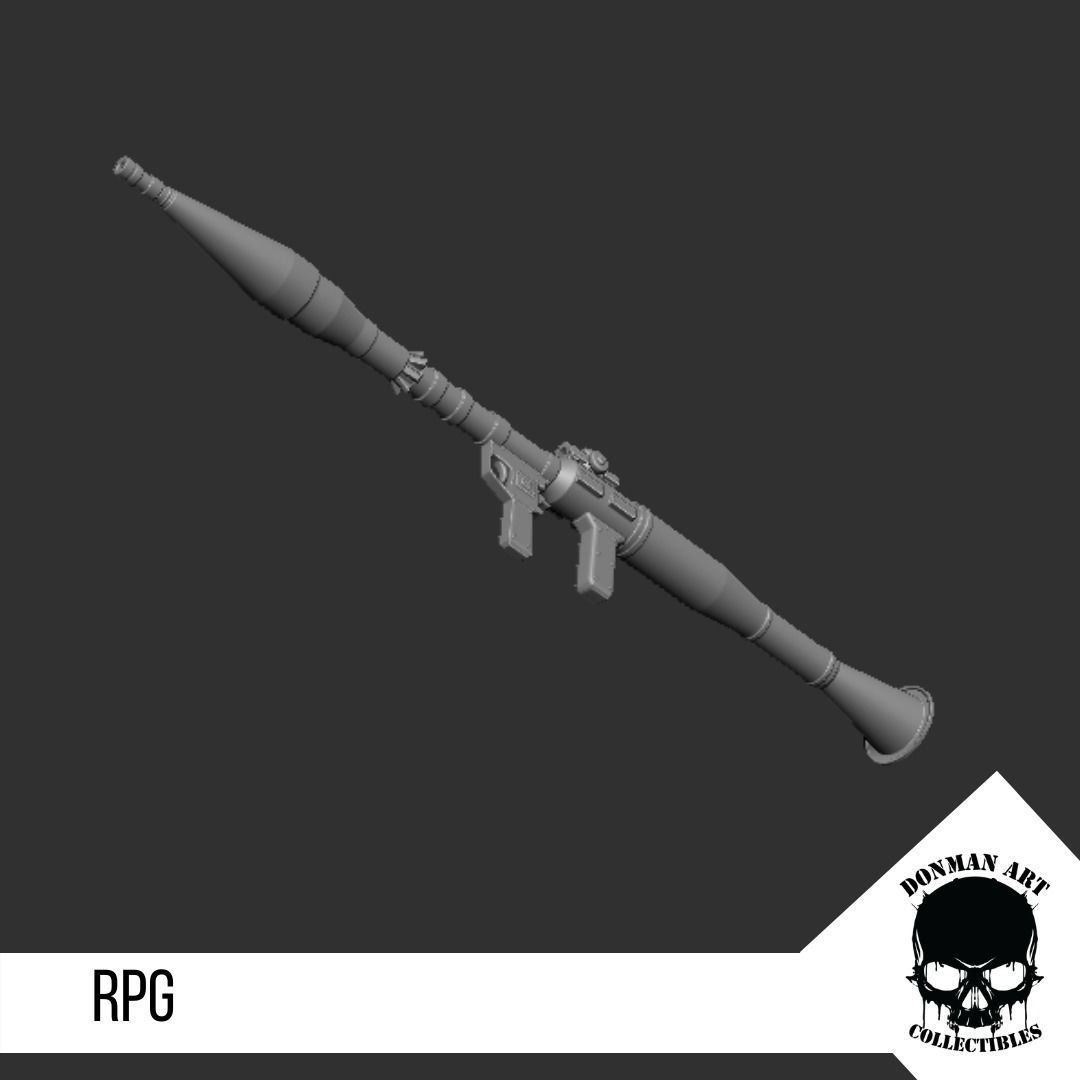 RPG for 6 inch action figures  3D print model_20