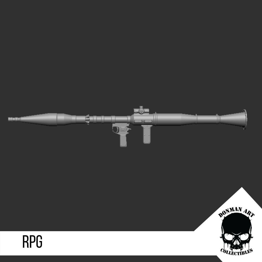 RPG for 6 inch action figures  3D print model_16