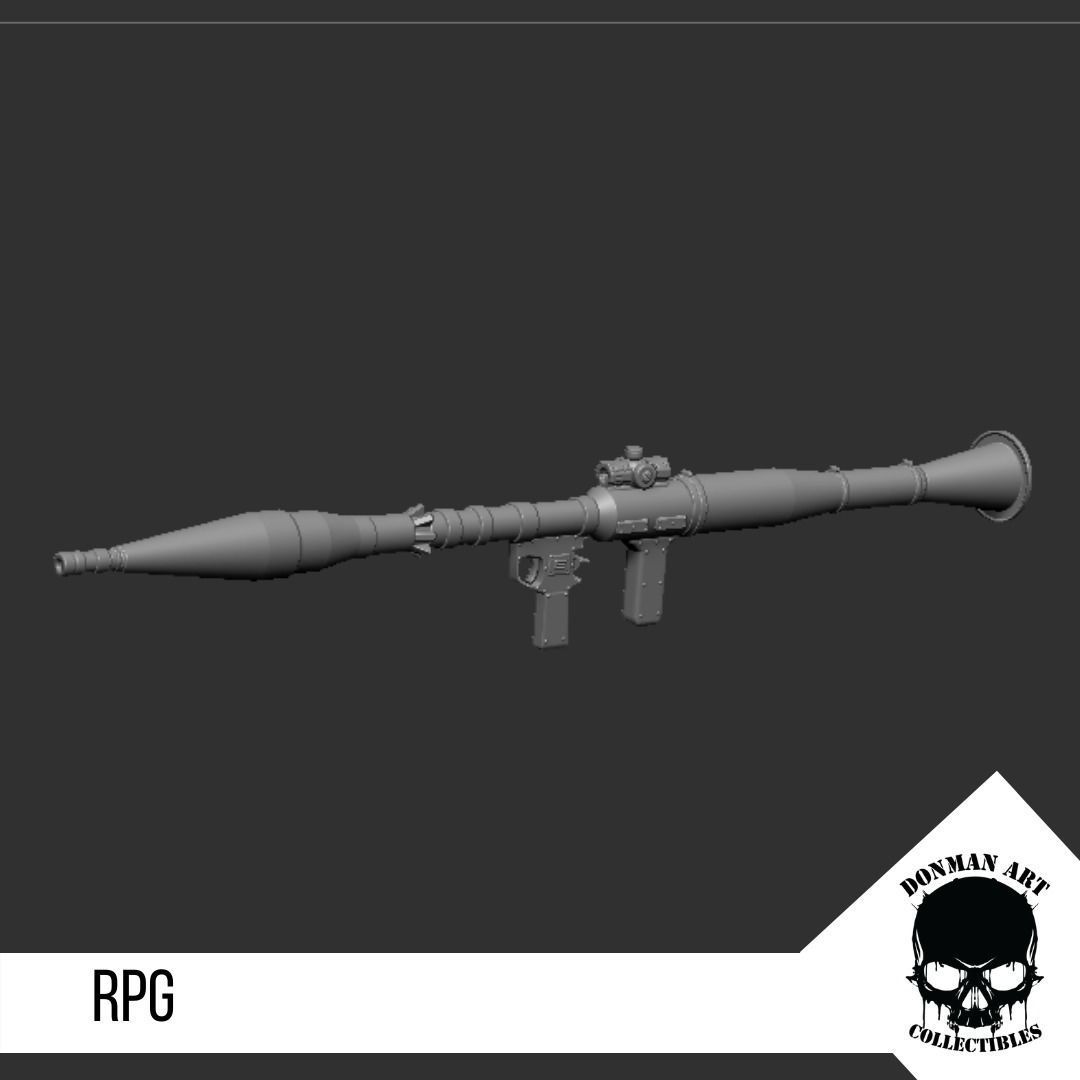 RPG for 6 inch action figures  3D print model_18