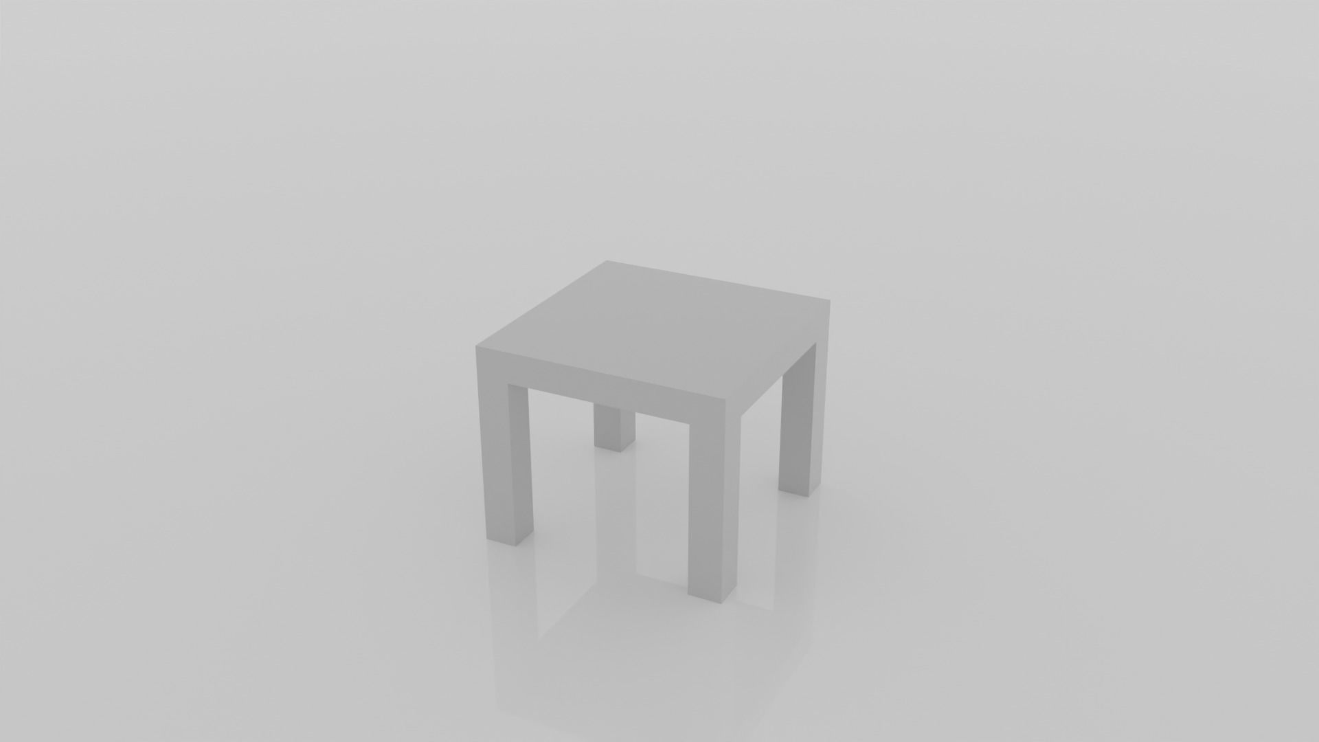 IKEA LACK White Table Free 3D model_1