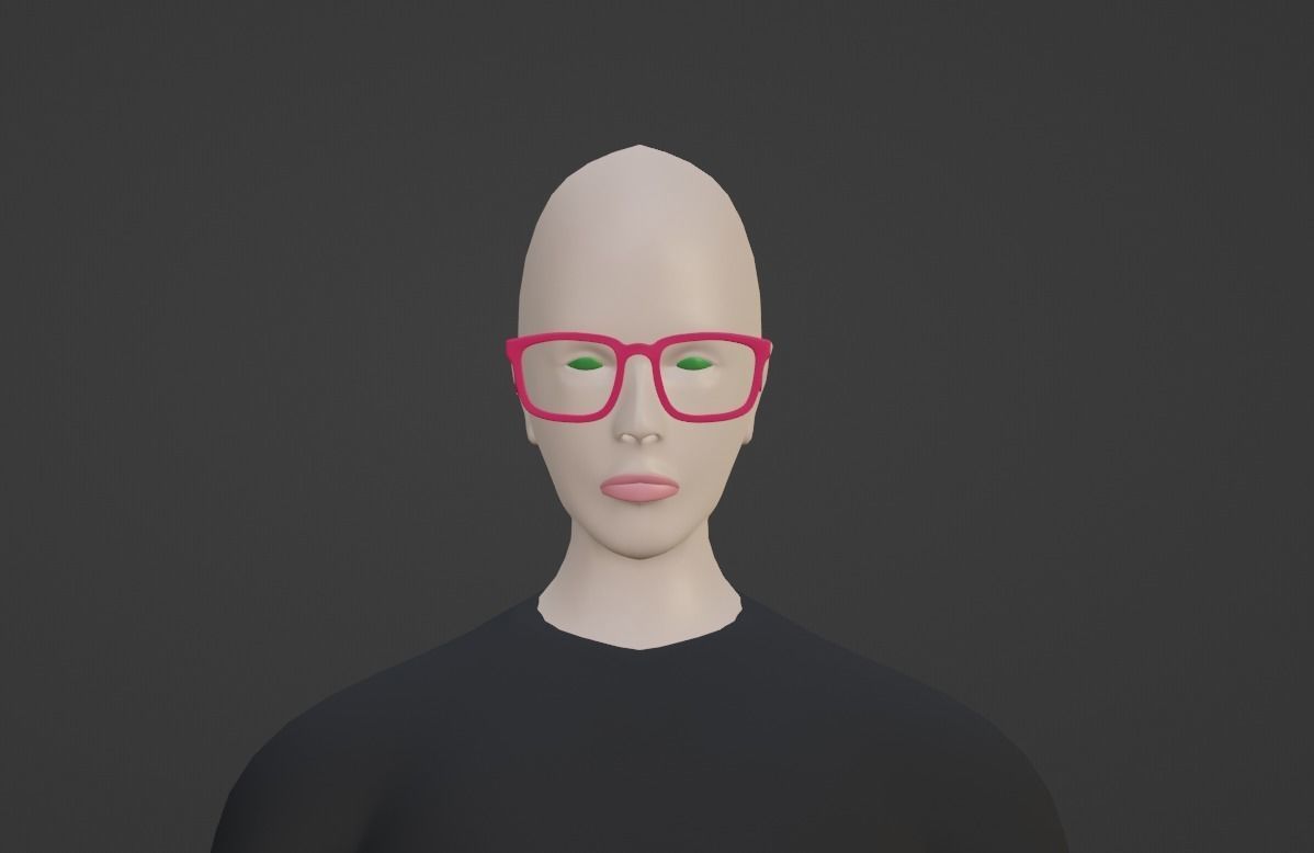 Male Model man shorts Free 3D model_1